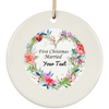 Personalized Christmas & Thanksgiving Ceramic Ornament 8 - designfullprint