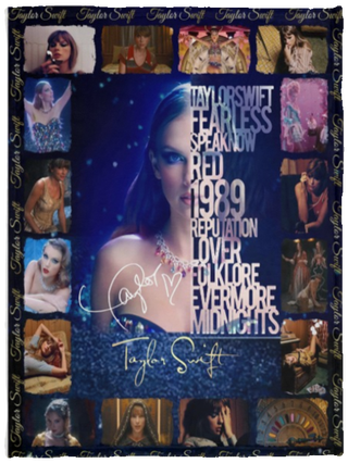 Gift For Swiftie Taylor Swift Blanket Fearless Speak Now Red 1989 Reputation Lover Folklore Evermore Midnights Cozy Plush Fleece Blanket