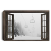 Gift For Skiing Lover Skiing Window Canvas Art