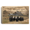Live Like Someone Left The Gate Open Cows Canvas Wall Art Decor