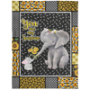 Gift for Mom Elephant Sunflowers You are My Sunshine Fleece Blanket