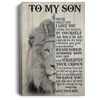 To My Son Lion King Lion Child Family Link Family Family Gift Wall Art Canvas PA