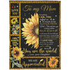 You Are The World Lovely Gift For Mom Fleece Blanket