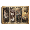 Easter Gifts Gift For Christian Jesus is Risen Be Strong Be Brave Be Humble Be Badass Canvas Art and Poster HG