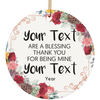 Personalized Ceramic Circle Ornament 14 - designfullprint