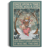 A Girl Who Really Loved Animals Once Upon A Time Vertical Canvas Art