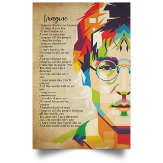 IMaGINE Song John LeNNon And The PlAstiC Ono BAndwith THe Flux Fiddlers Poster HG
