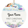 Personalized Ceramic Circle Ornament 11