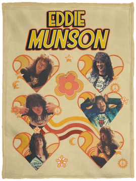 30x40 Retro Eddie Munson Blanket | Hippie Velveteen Plush Blanket | Joseph Quinn Vintage Groovy Blanket | ST 4 Fan Cozy Plush Fleece Blanket HG