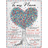 You Mean The World To Me - Gift For Nana Fleece Blanket, Blanket for Grandma, Mothers Day Gift