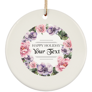 Personalized Christmas & Thanksgiving Ceramic Ornament 10 - designfullprint