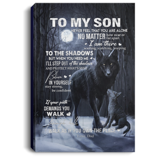 Birthday Presents For Dad Never Feel That You Are Alone Son Father Family Link Fatherhood Wolves Art Canvas HG