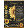 You Are The World Lovely Gift For Mom Fleece Blanket