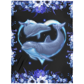 Dolphin Fleece Blanket, Dolphin Blanket 60x80