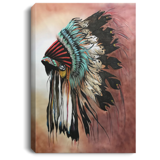 Gift For Native American Unique for Native American Lover Vertical Canvas Art