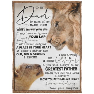 My Greatest Father Lovely Gift Lion Blanket