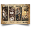 Easter Gifts Gift For Christian Jesus is Risen Be Strong Be Brave Be Humble Be Badass Canvas Art and Poster HG