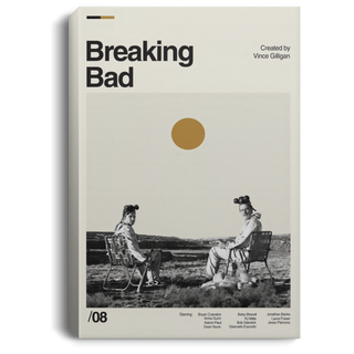 BREAKING BAD – retro-modern, vintage inspired Poster, Art Print – Midcentury Modern Canvas Poster HG