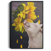 Pig Sunflower Canvas Art