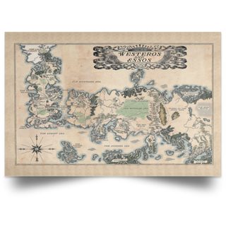 Game of Thrones Westeros Map Poster HG