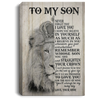 To My Son Lion King Lion Child Family Link Family Family Gift Wall Art Canvas FF