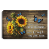 Inspired Canvas Sunflowers And Butterflies Lovers Every Day Is A New Beginning Take A Deep Breath And Canvas Art