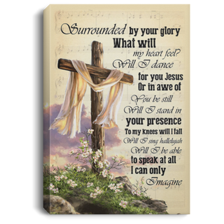 Jesus Christ Glory Glory Hallelujah Vertical Canvas and Poster LN