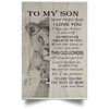 Birthday Presents For Dad To My Son Lion Gift For Son Father Son Bond Poster PA