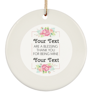 Personalized Christmas & Thanksgiving Ceramic Ornament 7 - designfullprint