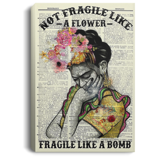 FK Feminism Not Fragile Like A Flower Canvas HG