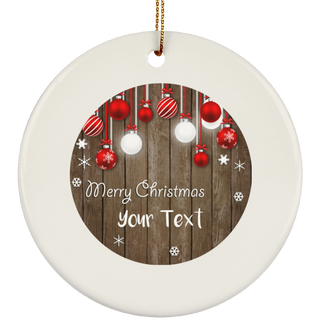 Personalized Christmas & Thanksgiving Ceramic Ornament 1 - designfullprint