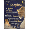 To Daughter Lion Blanket FLL Arctic Fleece Blanket 60x80
