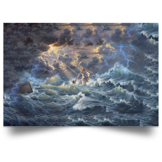 Gift For Christian He Walks On Water Jesus Poster HG