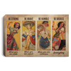 Mexican Independence Day Gift For Hippie Mexican Folk Dancing Be Badass Girls Horizontal Canvas