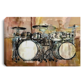 Drummer Vintage Drum Set Art CH canvas