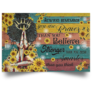Black American Gift Black Queen Stronger Than You Think Black People Poster