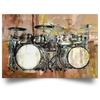Drummer Vintage Drum Set Art CH Poster
