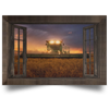 Gift For Farmer Tractor Window View In Harvest Canvas Art and Poster HG