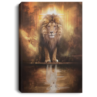 Lion And Lamb - Wrapped Canvas Print
