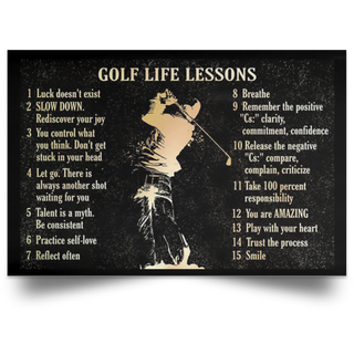 Golf Life Lessons Horizontal Poster LN