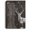Deer We Are Together Again Portrait Framed Canvas