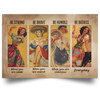 Mexican Independence Day Gift For Hippie Mexican Folk Dancing Be Badass Girls Horizontal Poster PA