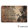 Gift For Viking Lover Gift For Dad To My Son Viking Canvas To My Son Love Dad Canvas HG