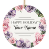 Personalized Ceramic Circle Ornament 10