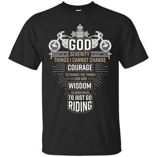 God Sent Me The Wisdom To Ride Funny Biker Ultra Cotton T-Shirt