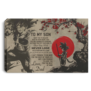 To My Son You Will Never Loose DB Canvas Art NHD Gift From Dad To Son
