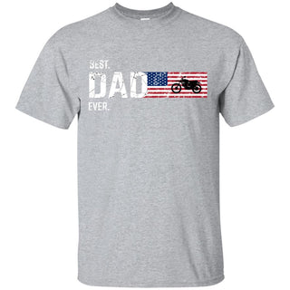 Best Biker Dad America Flag Ultra Cotton T-Shirt - designfullprint