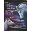 To Mom Unicorn Blanket FLL Arctic Fleece Blanket 60x80
