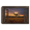 Gift For Farmer Tractor Window View In Harvest Canvas Art and Poster HG