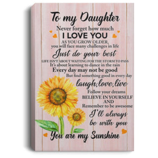 Sunflower You Are My Sunshine Daughter Quotes For Daughter Sunflower Artwork Wall Art Canvas